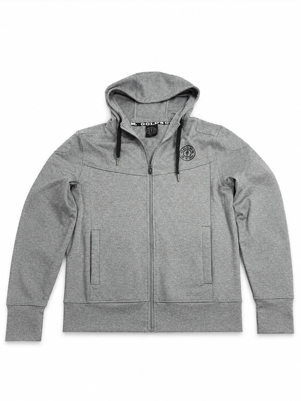 Gold's Gym Gray Hoodie w/ Chest Emroidery Full Zip Men's Size M